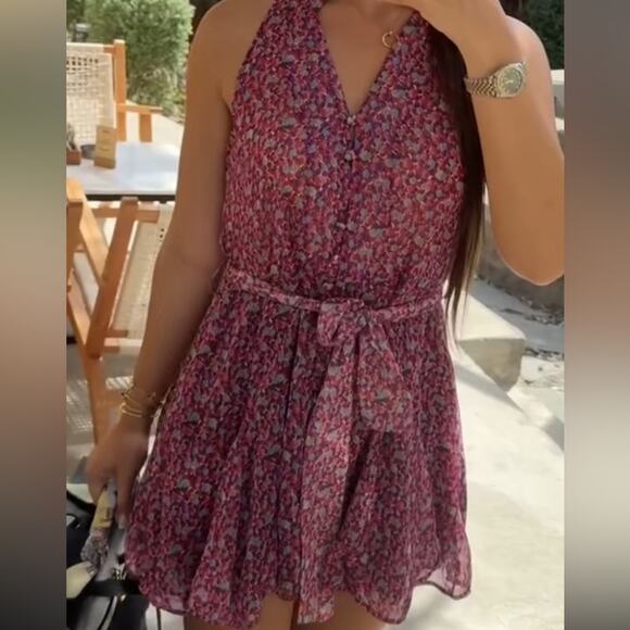 ZARA BLOGGER FAVORITE FLORAL PRINT MINI DRESS - Picture 7 of 14